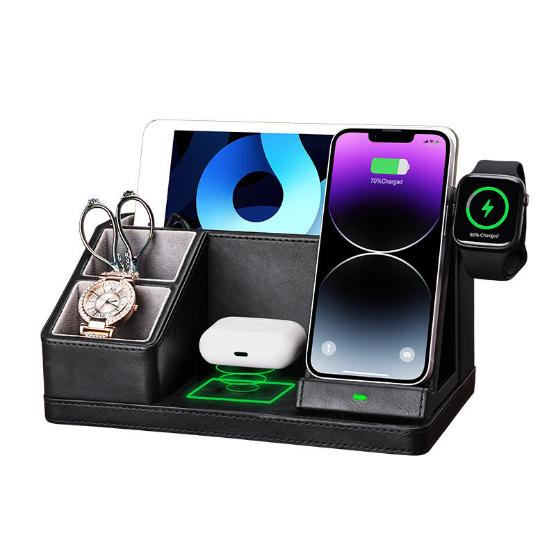 Three-in-one Wireless Charger Mobile Phone Headset Watch Stand Charging Station Storage Box - SustainCharge