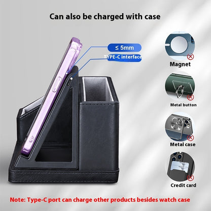 Three-in-one Wireless Charger Mobile Phone Headset Watch Stand Charging Station Storage Box - SustainCharge
