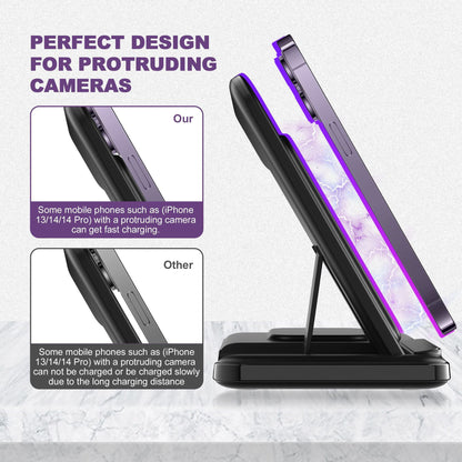 Vertical Bracket Fast Charging Base Three-in-one Wireless Charger - SustainCharge